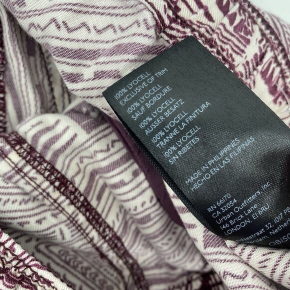 Anthropologie Size Small Printed Harem Pants Cream Aztec Tribal Oversized - Picture 10 of 15